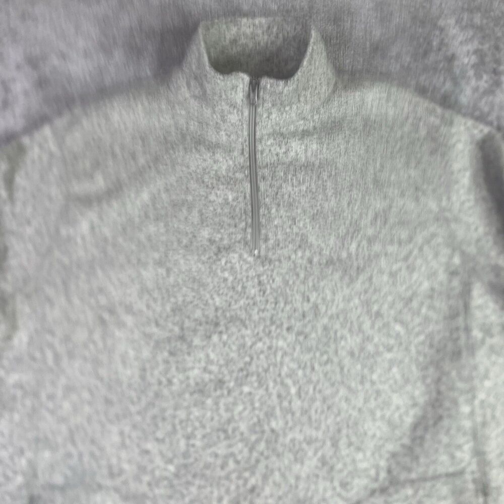 J. Crew Sweater Mens XL Gray 1/4 Zip Pullover  Preppy Casual